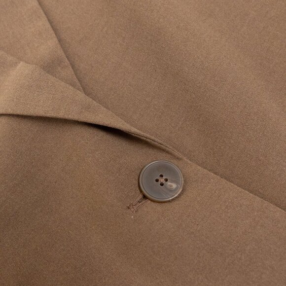 Frank and Oak The Relaxed Single Breasted Blazer Medium Brown - Picture 12 of 16